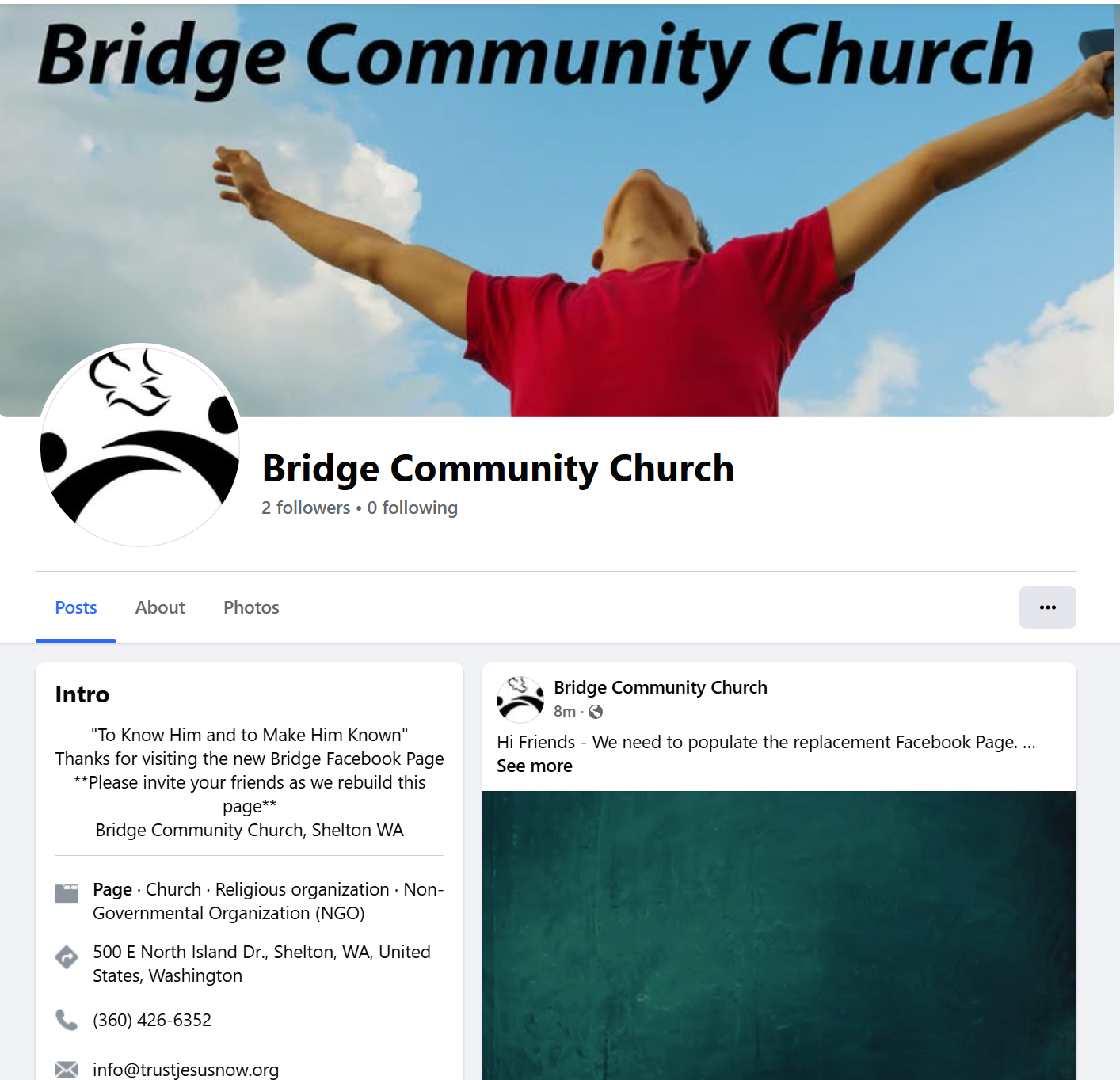 New Facebook Page for Bridge Community Church